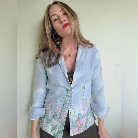 The Shelly Vintage 1960s Handpainted Shirt Jacket by Levoy's M - Picture 13 of 14